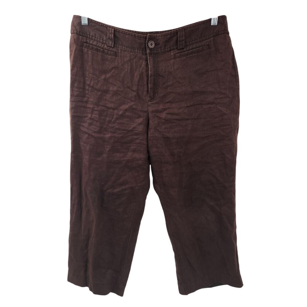 Madison Brown Capri Cropped Pants Womens Size 14